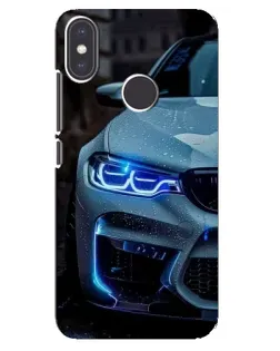 Чехол для Xiaomi Mi A2 с картинкой «Взгляд BMW с синими фарами» Чехол для Xiaomi Mi A2 с картинкой «Взгляд BMW с синими фарами»