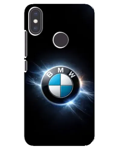 Чехол для Xiaomi Mi A2 с картинкой «BMW — неоновое сияние»
