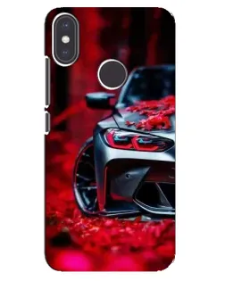 Чехол для Xiaomi Mi A2 с картинкой «Спортивная BMW и цветы» Чехол для Xiaomi Mi A2 с картинкой «Спортивная BMW и цветы»