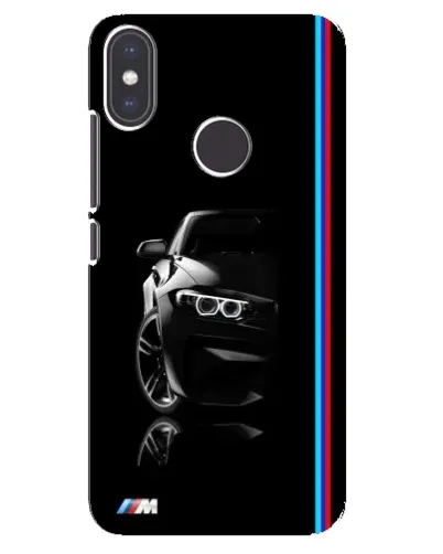 Чехол для Xiaomi Mi A2 с картинкой «Силуэт BMW в темноте»