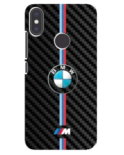 Чехол для Xiaomi Mi A2 с картинкой «Эмблема BMW и карбон»