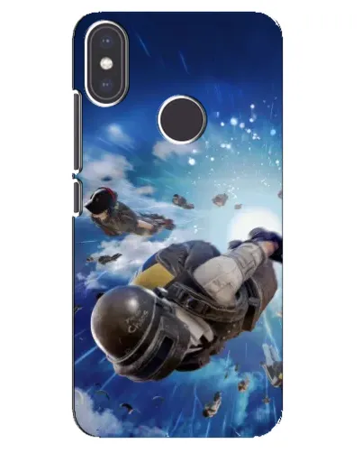 Чохол для Xiaomi Mi A2 з картинкою «Десант PUBG — стрибок»