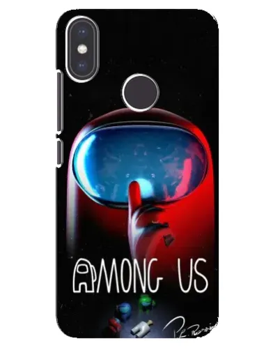 Чохол для Xiaomi Mi A2 з картинкою «Червоний імпостер — макро»