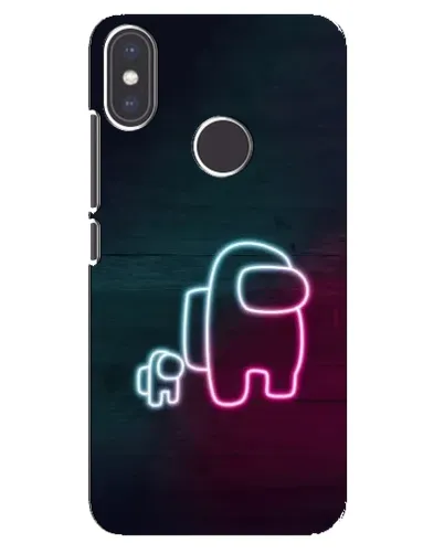 Чохол для Xiaomi Mi A2 з картинкою «Among Us неон-арт»