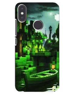 Чохол для Xiaomi Mi A2 з картинкою «Minecraft лісовий пейзаж»