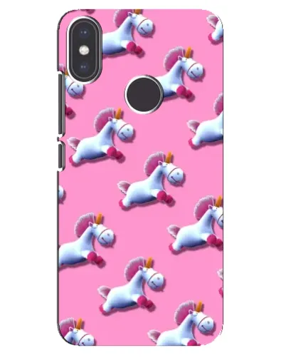 Чехол для Xiaomi Mi A2 с картинкой «Единороги на розовом»