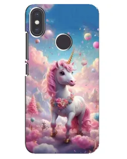 Чехол для Xiaomi Mi A2 с картинкой «Единорог среди облаков»