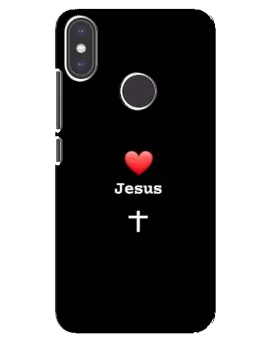 Чехол для Xiaomi Mi A2 с картинкой «Сердце - Jesus»