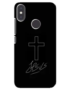 Чехол для Xiaomi Mi A2 с картинкой «Графический крест Jesus» Чехол для Xiaomi Mi A2 с картинкой «Графический крест Jesus»
