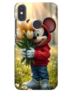 Чехол для Xiaomi Mi A2 с картинкой «Микки с тюльпанами» Чехол для Xiaomi Mi A2 с картинкой «Микки с тюльпанами»