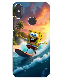 Чехол для Xiaomi Mi A2 с картинкой «Губка Боб серфингист» Чехол для Xiaomi Mi A2 с картинкой «Губка Боб серфингист»