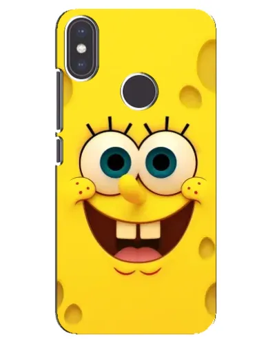 Чехол для Xiaomi Mi A2 с картинкой «Губка Боб улыбка»