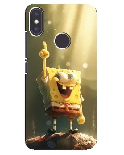 Чехол для Xiaomi Mi A2 с картинкой «Сияющий Спанч Боб»