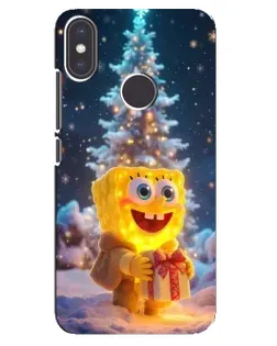 Чехол для Xiaomi Mi A2 с картинкой «Рождественский Спанч Боб» Чехол для Xiaomi Mi A2 с картинкой «Рождественский Спанч Боб»