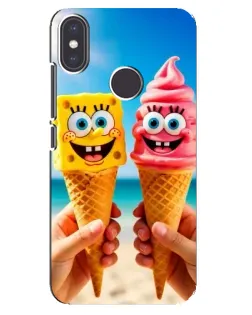 Чехол для Xiaomi Mi A2 с картинкой «Спанч Боб мороженое» Чехол для Xiaomi Mi A2 с картинкой «Спанч Боб мороженое»