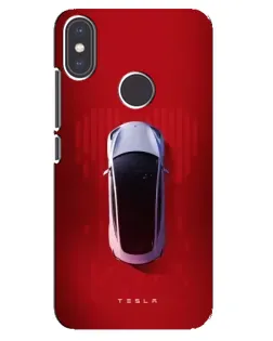 Чехол для Xiaomi Mi A2 с картинкой «Tesla Top View»