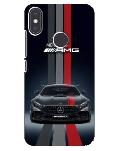 Чехол для Xiaomi Mi A2 с картинкой «Mercedes — белый карбон»