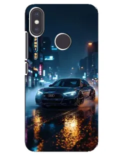 Чехол для Xiaomi Mi A2 с картинкой «Ночной город и Audi» Чехол для Xiaomi Mi A2 с картинкой «Ночной город и Audi»