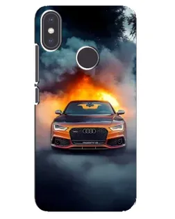 Чехол для Xiaomi Mi A2 с картинкой «Audi в огненном дыму» Чехол для Xiaomi Mi A2 с картинкой «Audi в огненном дыму»