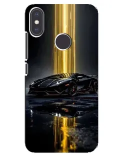 Чехол для Xiaomi Mi A2 с картинкой «Ночной Lamborghini драйв»