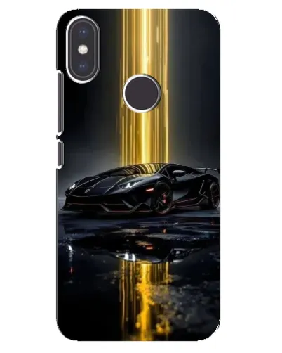 Чехол для Xiaomi Mi A2 с картинкой «Ночной Lamborghini драйв»