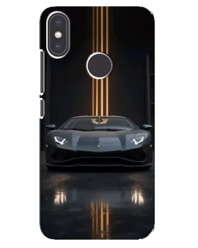 Чехол для Xiaomi Mi A2 с картинкой «Lamborghini золотые линии»