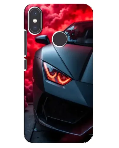 Чехол для Xiaomi Mi A2 с картинкой «Lamborghini красное сияние»