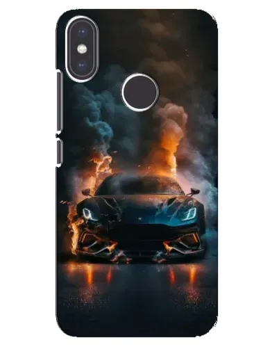Чехол для Xiaomi Mi A2 с картинкой «Lamborghini дымная эстетика»