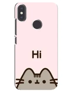 Чехол для Xiaomi Mi A2 с картинкой «Пушин говорит Hi» Чехол для Xiaomi Mi A2 с картинкой «Пушин говорит Hi»