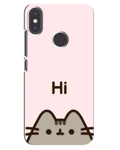 Чехол для Xiaomi Mi A2 с картинкой «Пушин говорит Hi»