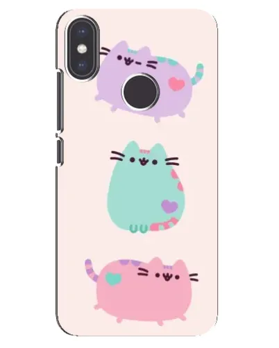 Чехол для Xiaomi Mi A2 с картинкой «Pusheen трио»