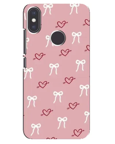 Чехол для Xiaomi Mi A2 с картинкой «Сердца и банты» Чехол для Xiaomi Mi A2 с картинкой «Сердца и банты»