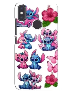 Чехол для Xiaomi Mi A2 с картинкой «Стикеры Stitch и Angel»