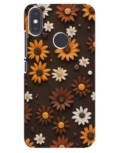 Чохол для Xiaomi Mi A2 з картинкою «Візерунок з маленьких соняшників»