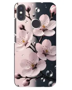Чохол для Xiaomi Mi A2 з картинкою «Ніжня сакура та краплі»