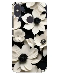 Чохол для Xiaomi Mi A2 з картинкою «Об'ємні білі квіти»