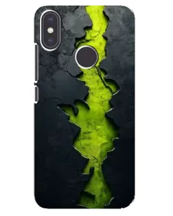 Чехол для Xiaomi Mi A2 с картинкой «Салатовый разлом скалы» Чехол для Xiaomi Mi A2 с картинкой «Салатовый разлом скалы»