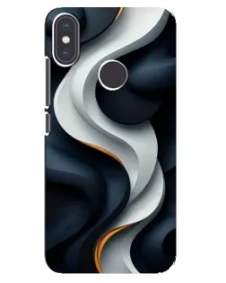 Чехол для Xiaomi Mi A2 с картинкой «Объемные черно-белые ленты» Чехол для Xiaomi Mi A2 с картинкой «Объемные черно-белые ленты»