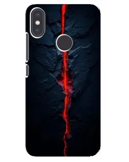 Чехол для Xiaomi Mi A2 с картинкой «Kрасная лавовая трещина» Чехол для Xiaomi Mi A2 с картинкой «Kрасная лавовая трещина»