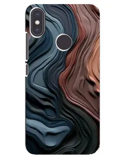 Чехол для Xiaomi Mi A2 с картинкой «Цветные волны каньона» Чехол для Xiaomi Mi A2 с картинкой «Цветные волны каньона»