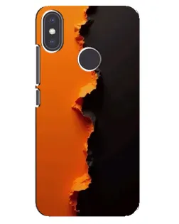 Чехол для Xiaomi Mi A2 с картинкой «Оранжевый разлом» Чехол для Xiaomi Mi A2 с картинкой «Оранжевый разлом»