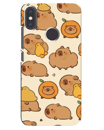Чехол для Xiaomi Mi A2 с картинкой «Капибары с апельсинами»