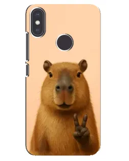 Чехол для Xiaomi Mi A2 с картинкой «Капибара виктория» Чехол для Xiaomi Mi A2 с картинкой «Капибара виктория»