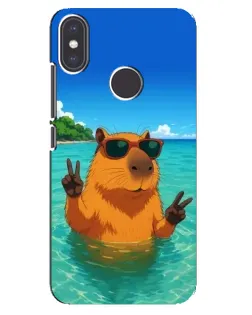 Чехол для Xiaomi Mi A2 с картинкой «Морская капибара» Чехол для Xiaomi Mi A2 с картинкой «Морская капибара»