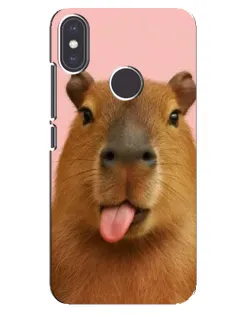 Чехол для Xiaomi Mi A2 с картинкой «Капибара с языком» Чехол для Xiaomi Mi A2 с картинкой «Капибара с языком»