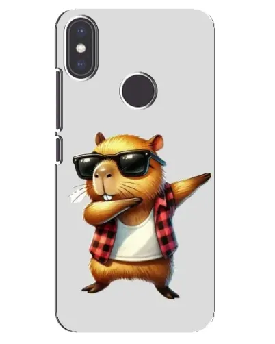 Чехол для Xiaomi Mi A2 с картинкой «Капибара рэпер даб»