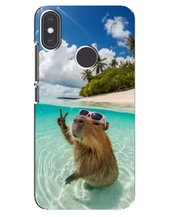 Чехол для Xiaomi Mi A2 с картинкой «Капибара на море» Чехол для Xiaomi Mi A2 с картинкой «Капибара на море»
