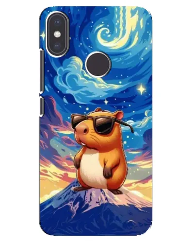 Чехол для Xiaomi Mi A2 с картинкой «Капибара Ван Гога»