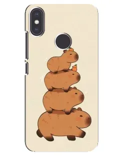 Чехол для Xiaomi Mi A2 с картинкой «Башня из капибар» Чехол для Xiaomi Mi A2 с картинкой «Башня из капибар»
