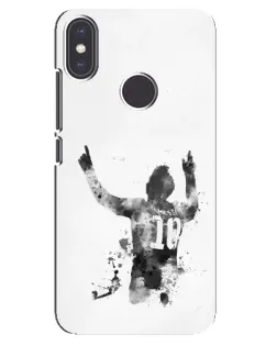 Чехол для Xiaomi Mi A2 с картинкой «Черно-белый силуэт Месси» Чехол для Xiaomi Mi A2 с картинкой «Черно-белый силуэт Месси»